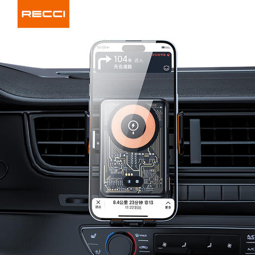 RECCI锐思RHO-C38能芯片支持15W/10W/7.5W/5W手机无线充电手机支架 商品图6