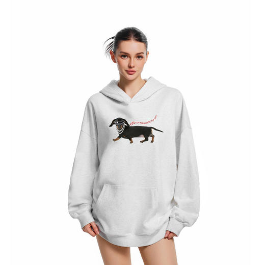 【积分超值购】FDR官方店 墨镜腊肠狗蓄热保暖连帽卫衣男女秋季美式运动情侣上衣 商品图1