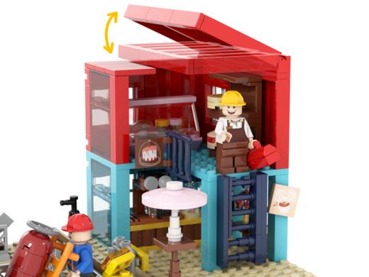 羊角盾构机工场双层积木 商品图5