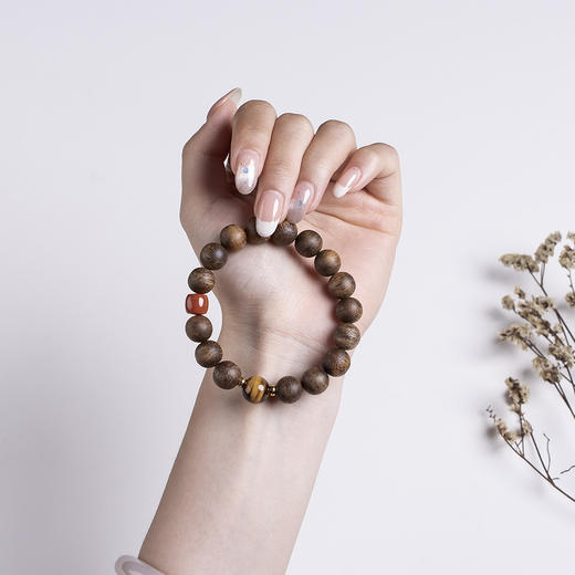 xy0484沉香+南红虎睛石手串 商品图7