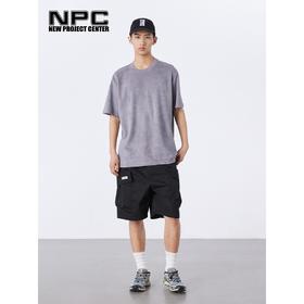 NPC潮牌夏新款仿麂皮绒短袖T恤简约潮流上衣NP33TE23