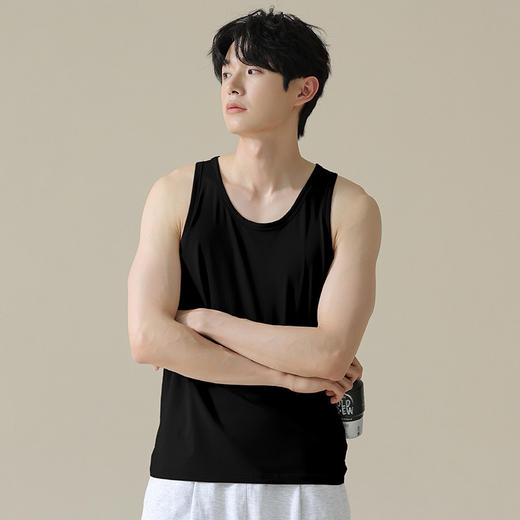 丁摩 背心男士【纯棉】夏季薄款工字背心男内穿打底夏天凉感老头衫背心 5ZF- 11001 商品图6