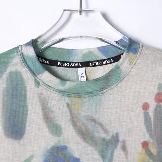 T4499SDSA秋季新款男士痞帅潮流撞色圆领长袖T恤扎染小众设计上衣时尚 商品图2