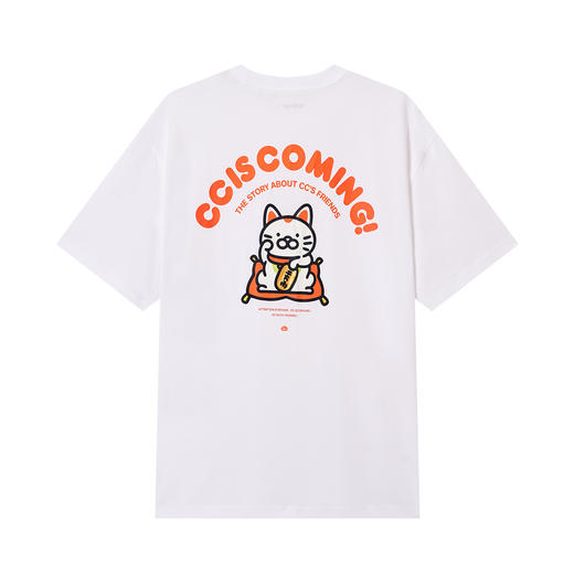 NPC潮牌CC系列100%棉金币招财猫印花短袖T恤男女童趣舒适CC55TE67 商品图6
