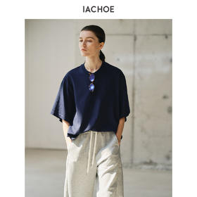 棉仓3631501011-IACHOE廓形四色短款T恤
