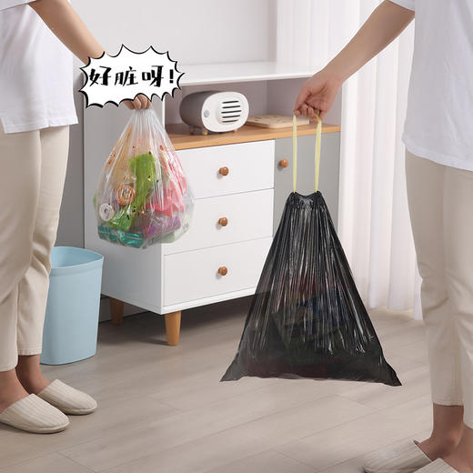 【批发】美丽雅抽绳垃圾袋加厚承重8KG 100个/卷 商品图3