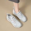 西遇蕾丝德训鞋女新款秋季芭蕾网面休闲鞋平底轻便银色运动鞋V1656960 商品缩略图2