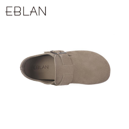 2楼伊伴2025秋季复古勃肯鞋牛绒鞋面内增高隐形增高勃肯鞋B25451901 商品图2