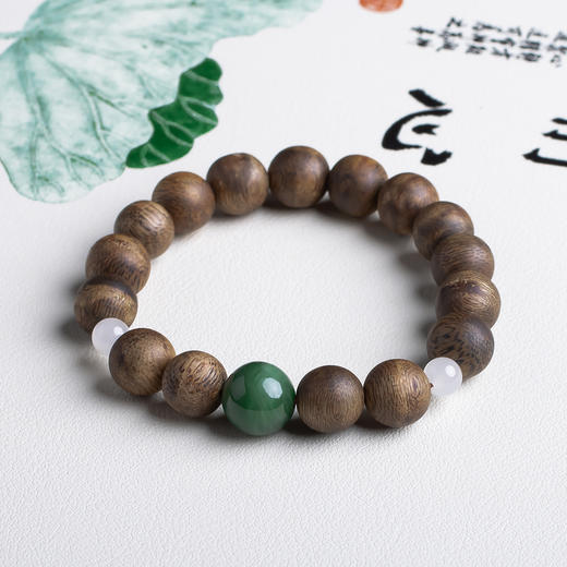 xy0486沉香+碧玉大手串 商品图3