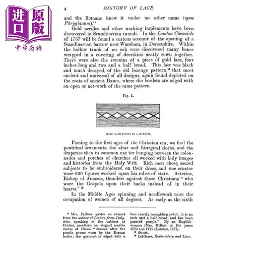 预售 【中商原版】History of Lace 进口艺术 蕾丝的历史 商品图4