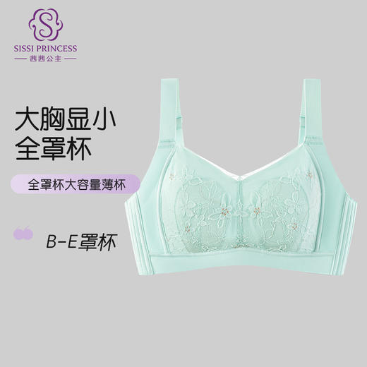 轻汐蕾丝大胸显小文胸 商品图1