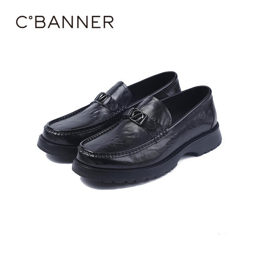 4楼千百度2025秋季男单鞋质感牛皮鞋面商务正装A25430062 商品图4