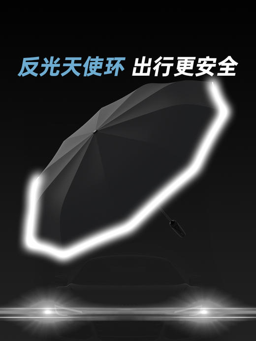 【超模君精选 反向设计 湿面不留】左都短柄全自动反向雨伞 超大伞面 进口涂层 ZD237 商品图4