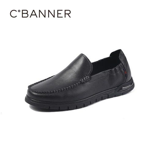 4楼千百度2025秋季牛皮鞋面鞋垫软底软面柔感鞋男鞋A25407323 商品图0