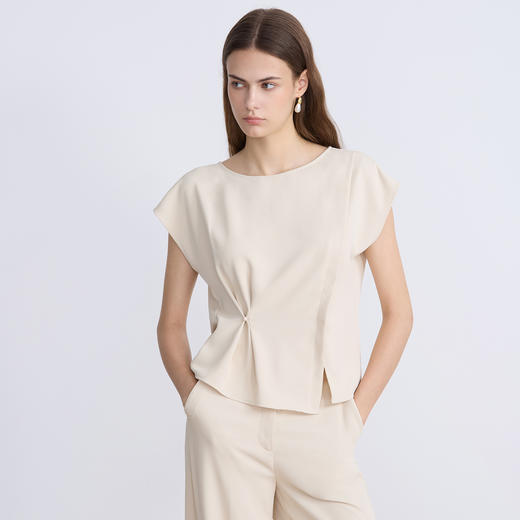 EITIE爱特爱夏季新款设计感小众修身气质小上衣7813507 商品图2