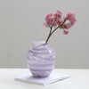 现代简约渐变纹艺术玻璃浪漫紫小口花瓶软装花器样板间水培花器摆 商品缩略图0