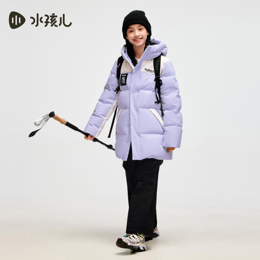 水孩儿童装中长羽绒服女童2025秋冬新品男大童三防羽绒衣加厚外套 商品图4