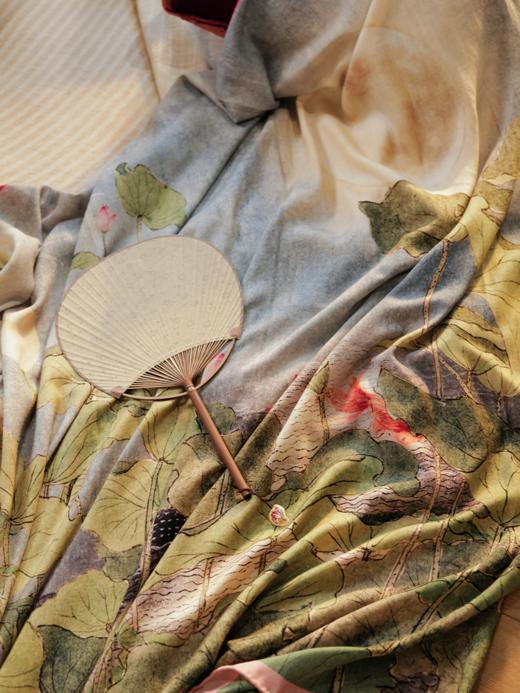 荷塘月色 夏日清凉空调房披肩 山林曦照 商品图1