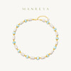 Manreya玛芮雅晨露琉光天然石项链串珠颈链女蓝色小众锁骨链气质|天然石，铜镀金，长度：39+5cm 商品缩略图0