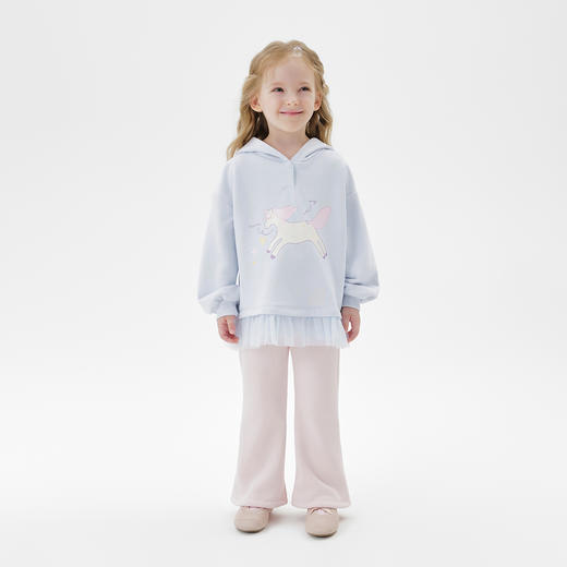 马克珍妮女童彩虹小马网纱卫衣2025年秋装新款551175 商品图2