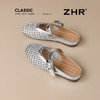 ZHR平底半拖鞋女2025新款夏季外穿镂空包头凉鞋时尚软底一脚蹬 商品缩略图8