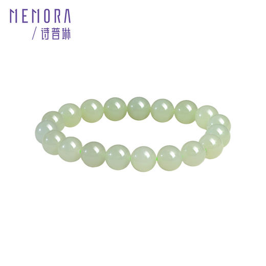 碧玉手链 中国风叠戴和田玉玉手串手链DIY搭配串珠女士礼物MEMORA诗普琳NB000207B 商品图8