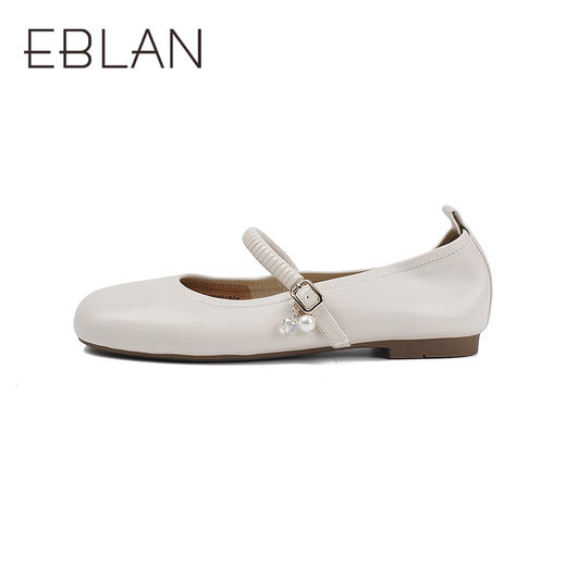 2楼伊伴2025年秋季气质通勤玛丽珍细腻羊皮鞋面单鞋B25460901 商品图1