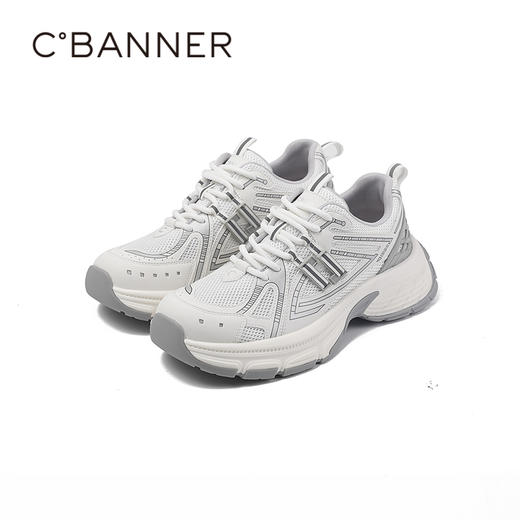 4楼千百度2025秋季经典廓形老爹鞋牛皮革脚垫男鞋老爹鞋A25491014 商品图5