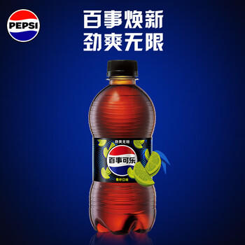 百事可乐Pepsi 无糖可乐 青柠味碳酸饮料汽水 300ml*24瓶 迷你瓶整箱装 商品图1