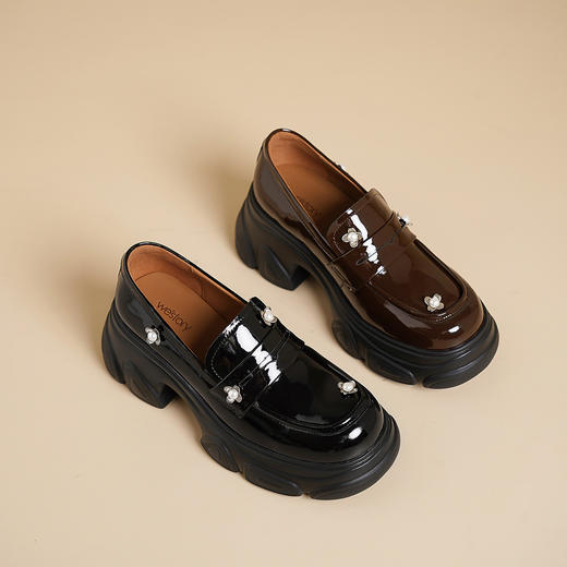 Westory2025年秋季厚底休闲乐福鞋百搭深口单鞋S25CM76311 商品图0