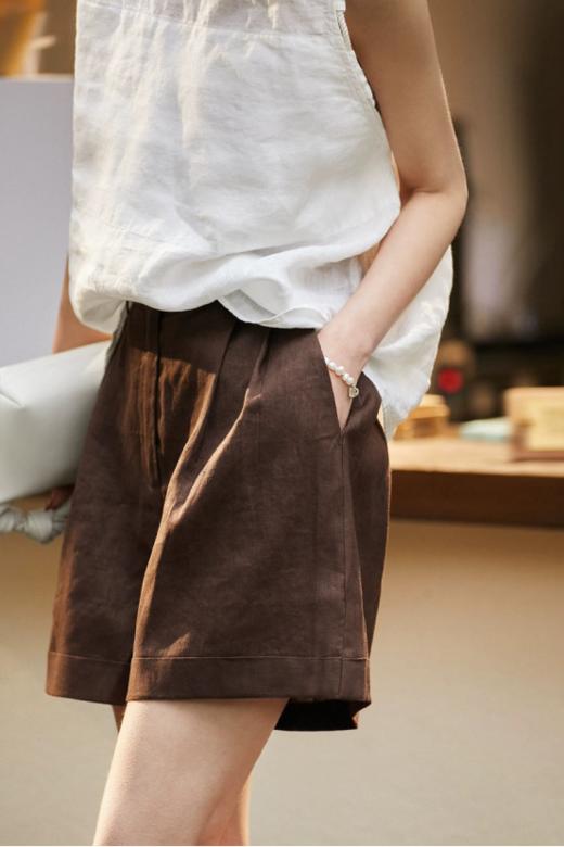 🌈富婆的快乐🎉咖色100亚麻【仟梓赫 老钱风亚麻裤】🌸一定要试试这条❗老钱风的代名词！！ ✅与普通的亚麻不一样 一穿令肌肤“上瘾”  商品图4