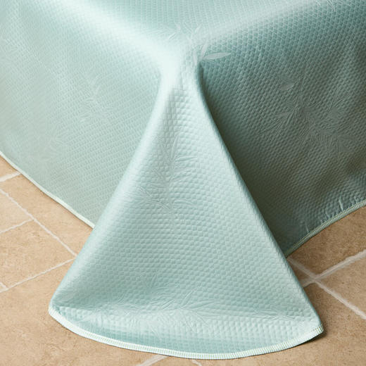 恒源祥素色提花凉席三件套可机洗凉感冰丝席空调席软席子宿舍(竹影） 商品图6