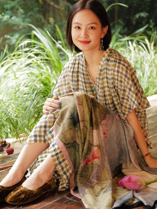 荷塘月色 夏日清凉空调房披肩 山林曦照 商品图2