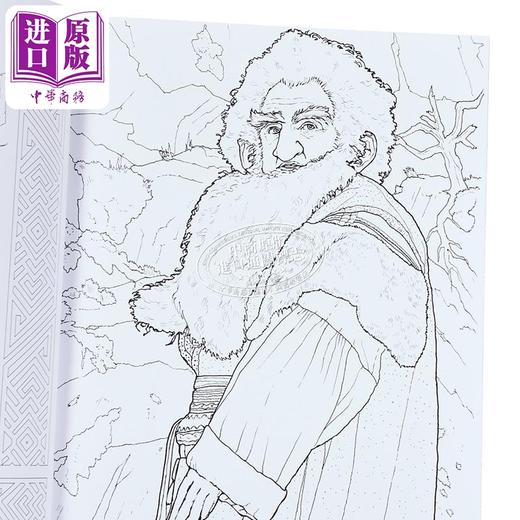 【中商原版】霍比特人电影三部曲填色书 官方版 英文原版 Hobbit Movie Trilogy Colouring Book Official Authorised 商品图1