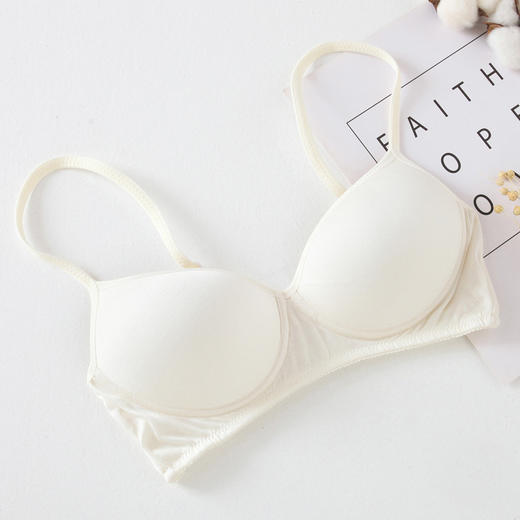 丁摩 日系真丝内衣女小胸薄款舒适调整型无钢圈文胸无痕桑蚕丝胸罩5ZF-1801 商品图7