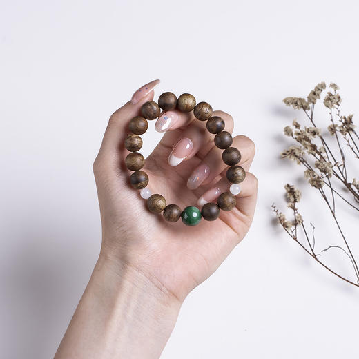 xy0486沉香+碧玉大手串 商品图8