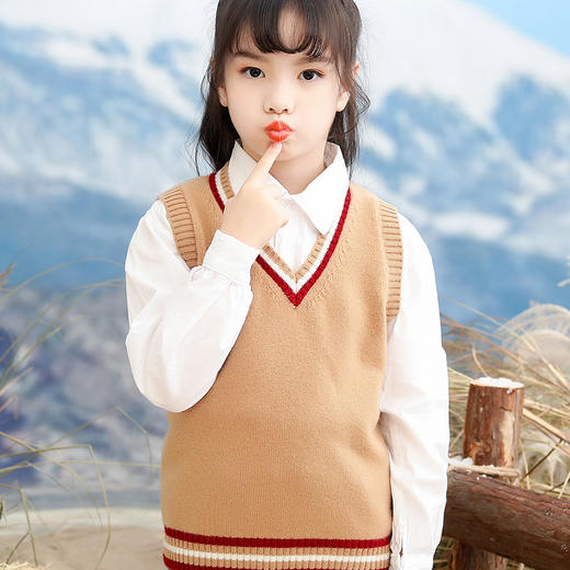 Avann阿曼衣7针学院风拼色马甲MWF10 商品图4