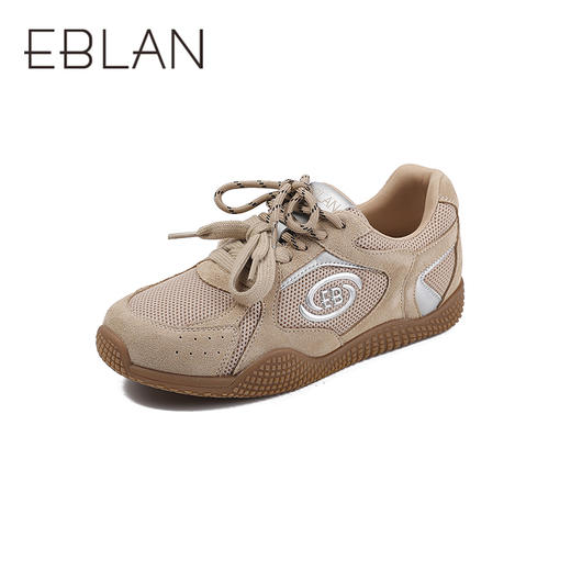 2楼伊伴2025年秋季双鞋带德训鞋复古感橡胶大底单鞋B25467201 商品图0