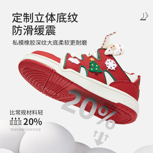 泰兰尼斯儿童板鞋2025秋季男童运动鞋轻盈防滑女童软底复古休闲鞋 T02X5C6929 商品图3