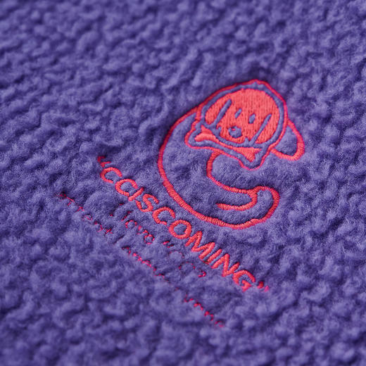 NPC潮牌CC系列仿羊羔毛连帽刺绣卫衣秋冬情侣加绒卫衣CC3AST40 商品图2