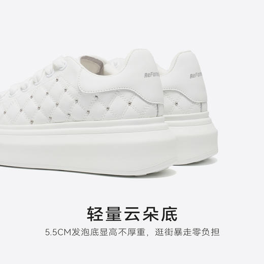 星期六时尚百搭菱格铆钉小白鞋SSD3112041 商品图12