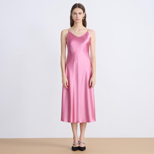 EITIE爱特爱缎面粉色吊带礼服裙7907623 商品图1