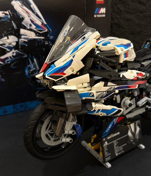 原单版本宝马𝐦𝟏𝟎𝟎𝟎𝐫𝐫乐高积木摩托模型072804 商品图9