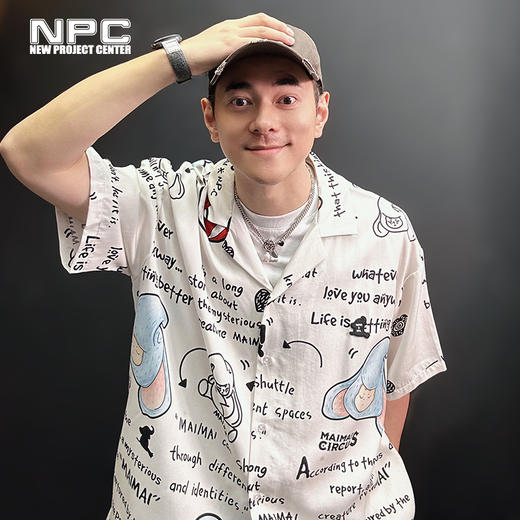 NPC潮牌＆MAIMAI联名系列天丝满印衬衫宽松夏季情侣装NP34SH01 商品图1
