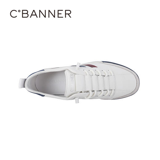 4楼千百度2025秋季男单鞋活力撞色彩条免系鞋带德训鞋A25407611 商品图2