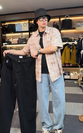 春夏纯色休闲牛仔裤