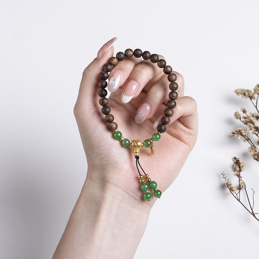 xy0488沉香+碧玉貔貅金刚杵手串 商品图9