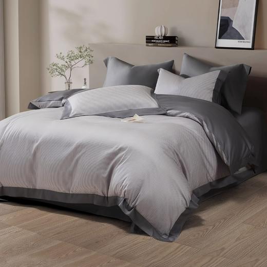 水星家纺北欧风60支长绒棉数码印花四件套简约透气抑菌套件严选 商品图1