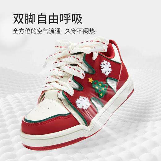 泰兰尼斯儿童板鞋2025秋季男童运动鞋轻盈防滑女童软底复古休闲鞋 T02X5C6929 商品图4