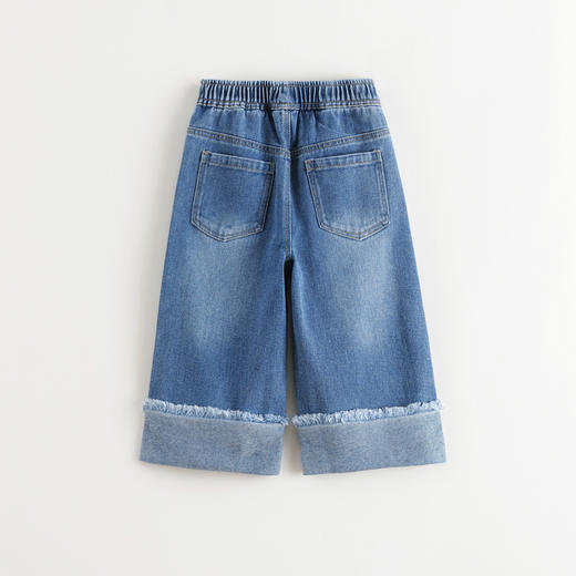 马克珍妮女童时尚卷边爱心直筒裤2025年秋装新款551527 商品图1